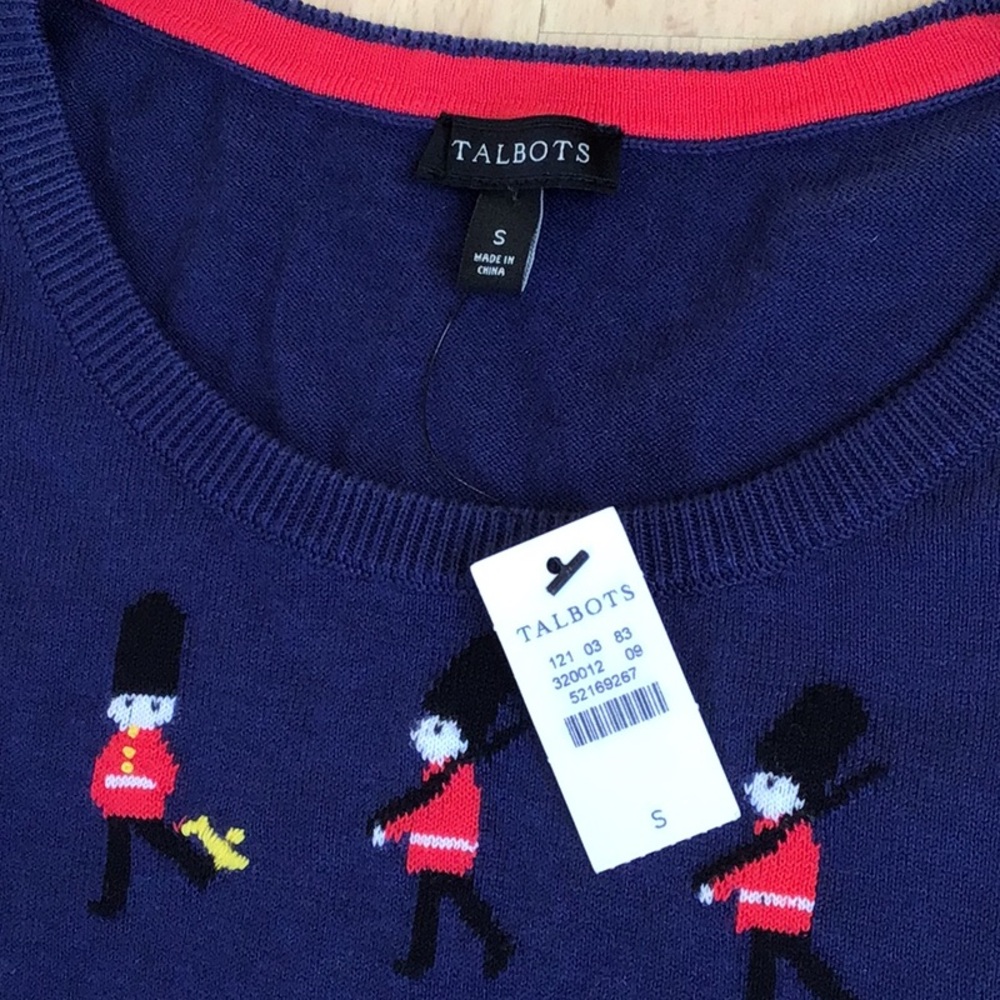 CUTE Ugly Christmas Sweater with Toy Soldiers London Nutcracker by Talbots - Picture 15 of 16